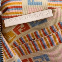 Pre Owned Fendi Blue Zucca Denim Tote