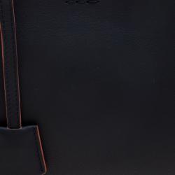 Pre Owned Fendi Dark Blue Leather Mini 3Jours Tote