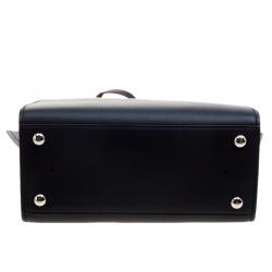 Pre Owned Fendi Dark Blue Leather Mini 3Jours Tote