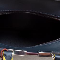 Pre Owned Fendi Dark Blue Leather Mini 3Jours Tote