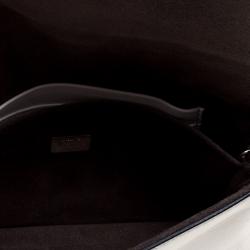 Pre Owned حقيبة باكيت فندي مونستر جلد بيضاء صغيرة