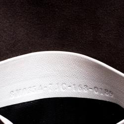 Pre Owned حقيبة باكيت فندي مونستر جلد بيضاء صغيرة