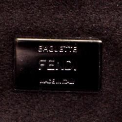 Pre Owned حقيبة باكيت فندي مونستر جلد بيضاء صغيرة