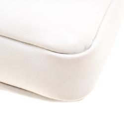 Pre Owned حقيبة باكيت فندي مونستر جلد بيضاء صغيرة