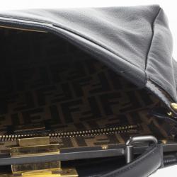 Pre Owned Fendi Black Small Pekaboo Satchel