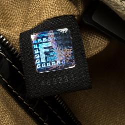 Pre Owned Fendi Beige Rope Baguette Shoulder Bag