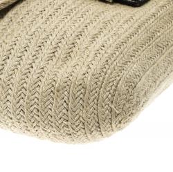 Pre Owned Fendi Beige Rope Baguette Shoulder Bag