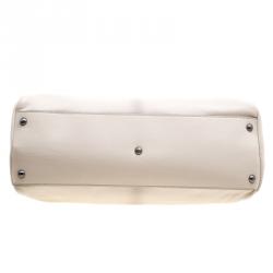 Pre Owned Fendi Beige Leather with Sting Ray Lining Large Peekaboo Bag