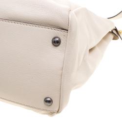 Pre Owned Fendi Beige Leather with Sting Ray Lining Large Peekaboo Bag