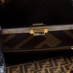 Pre Owned Fendi Leopard Print Calfhair Large Peekaboo Bag