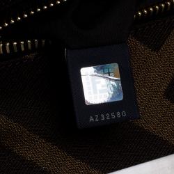 Pre Owned Fendi Leopard Print Calfhair Large Peekaboo Bag