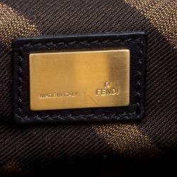 Pre Owned Fendi Leopard Print Calfhair Large Peekaboo Bag