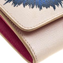 Pre Owned Fendi Multicolor Leather Elite Monster Wallet On Chain