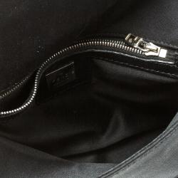 Pre Owned Fendi Black Fabric Baguette Shoulder Bag