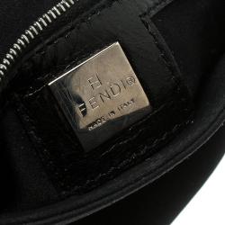 Pre Owned Fendi Black Fabric Baguette Shoulder Bag