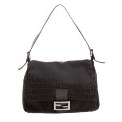 Pre Owned Fendi Tobacco Zucca Canvas Mama Forever Shoulder Bag