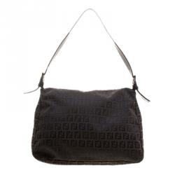 Pre Owned Fendi Tobacco Zucca Canvas Mama Forever Shoulder Bag