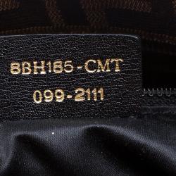 Pre Owned Fendi Tobacco Quilted Zucca Fabric Roll Tote