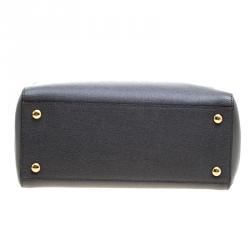 Pre Owned Fendi Grey Saffiano Leather Small 2Jours Tote