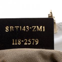 Pre Owned Fendi White Leather Maxi Baguette Flap Shoulder Bag