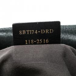 Pre Owned Fendi Black Shimmering Leather Shoulder Bag