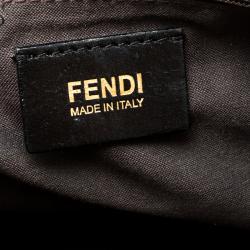 Pre Owned Fendi Black Shimmering Leather Shoulder Bag