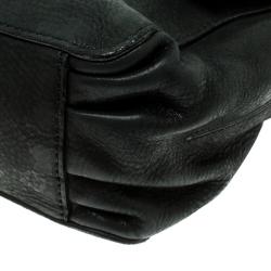 Pre Owned Fendi Black Shimmering Leather Shoulder Bag