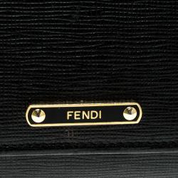 Pre Owned Fendi Black Leather Crayons Continental Wallet