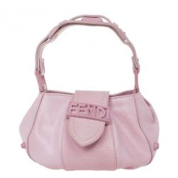 Pre Owned Fendi Pink Leather Pouch