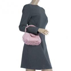 Pre Owned Fendi Pink Leather Pouch