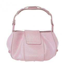 Pre Owned Fendi Pink Leather Pouch