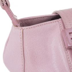 Pre Owned Fendi Pink Leather Pouch