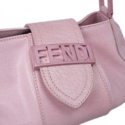 Pre Owned Fendi Pink Leather Pouch