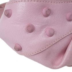 Pre Owned Fendi Pink Leather Pouch