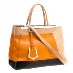 Pre Owned Fendi Multicolor Leather 2Jours Tote