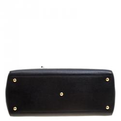 Pre Owned Fendi Black Saffiano Leather 2Jours Tote