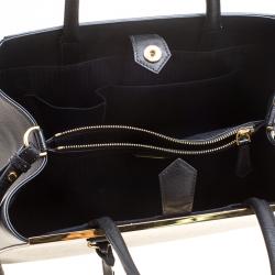 Pre Owned Fendi Black Saffiano Leather 2Jours Tote