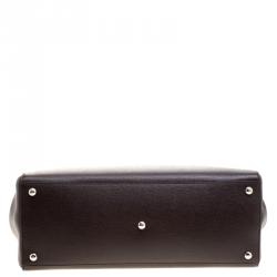 Pre Owned Fendi Brown Saffiano Leather 2Jours Tote