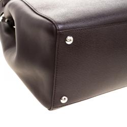 Pre Owned Fendi Brown Saffiano Leather 2Jours Tote