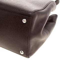 Pre Owned Fendi Brown Saffiano Leather 2Jours Tote