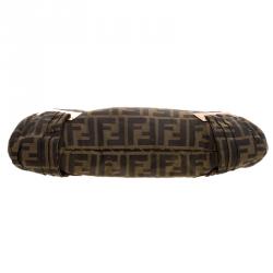 Pre Owned Fendi Tobacco Zucca Canvas Borsa Smile Clutch