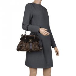 Pre Owned Fendi Tobacco Zucca Canvas Magic Shoulder Bag