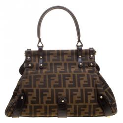 Pre Owned Fendi Tobacco Zucca Canvas Magic Shoulder Bag