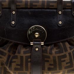 Pre Owned Fendi Tobacco Zucca Canvas Magic Shoulder Bag