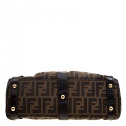 Pre Owned Fendi Tobacco Zucca Canvas Magic Shoulder Bag