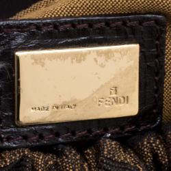 Pre Owned Fendi Tobacco Zucca Canvas Magic Shoulder Bag