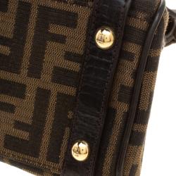 Pre Owned Fendi Tobacco Zucca Canvas Magic Shoulder Bag