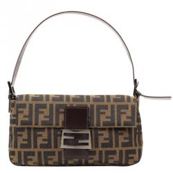 Fendi Tobacco Zucca Canvas Baguette Bag