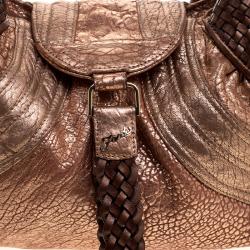 Pre Owned Fendi Bronze Leather Baby Spy Bag