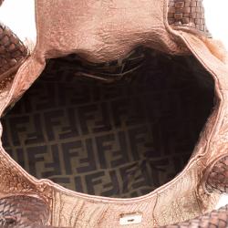Pre Owned Fendi Bronze Leather Baby Spy Bag